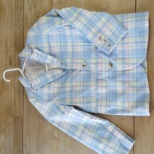 Gymboree Boys Plaid Blazer,  size 7, Spring colors